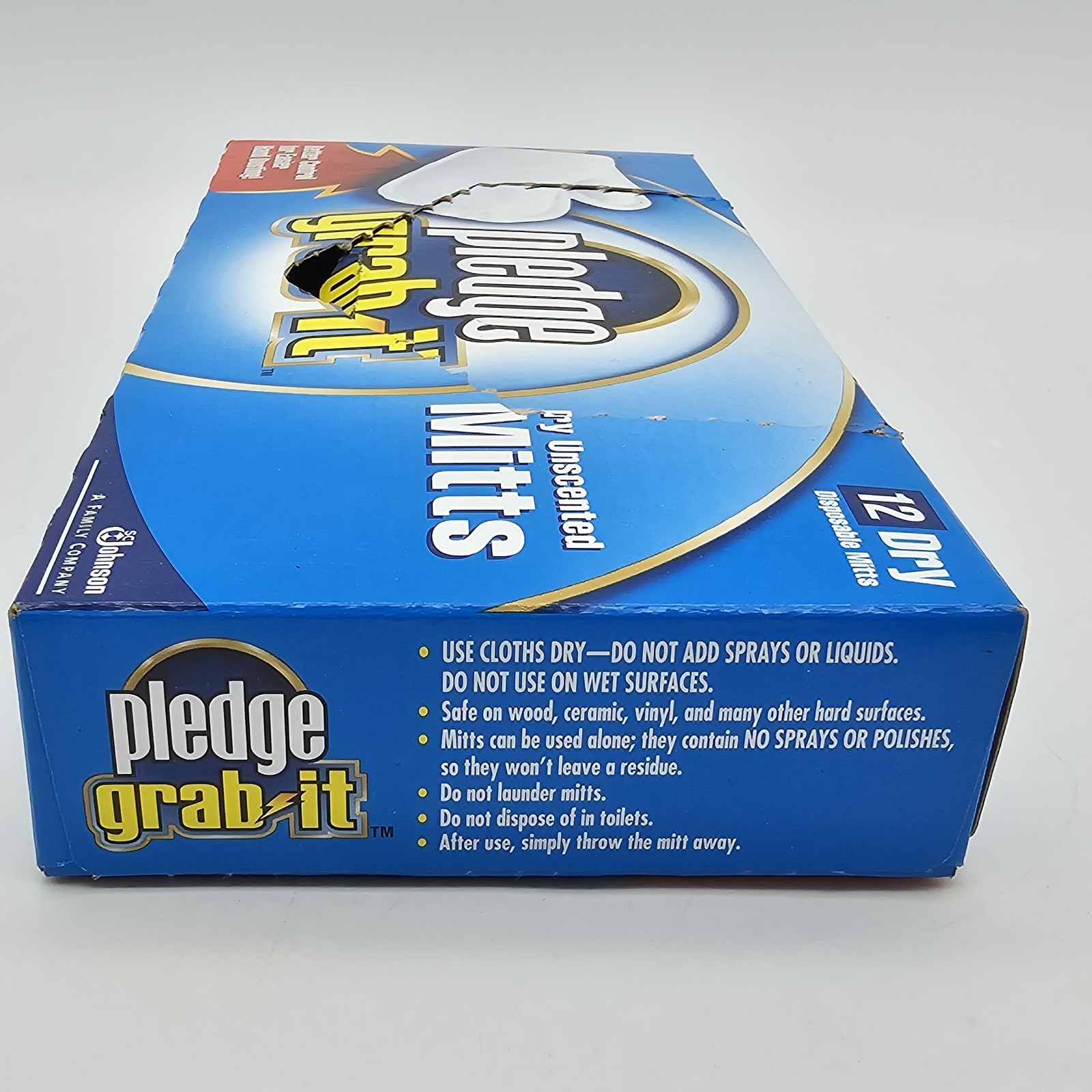 Pledge Grab It Dry Unscented Disposable Hand Dusting Mitts Gloves 5 UNUSED MITTS