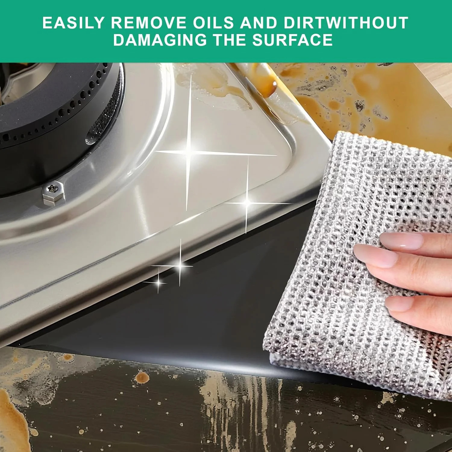 10Pcs Multipurpose Wire Dishwashing Rag, Reusable Non-Scratch Wire Dishcloth, Me