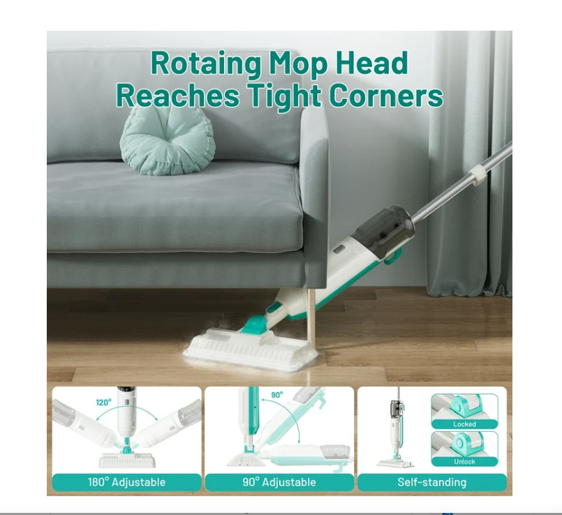 Hicould Steam Mop, 10 in 1 Floor Cleaning, Detachable Steam Mop for Tile and Har