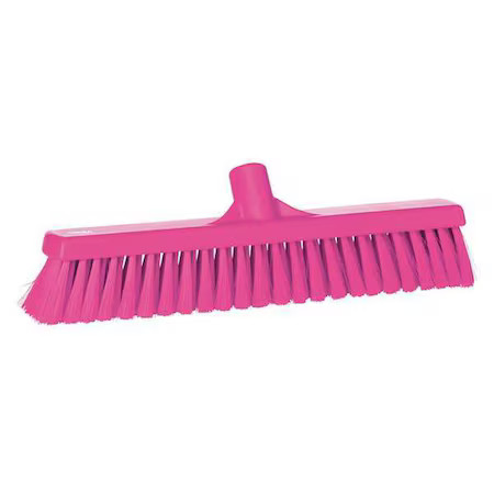 Vikan 31791 16 In Sweep Face Broom Head, Medium, Synthetic, Pink