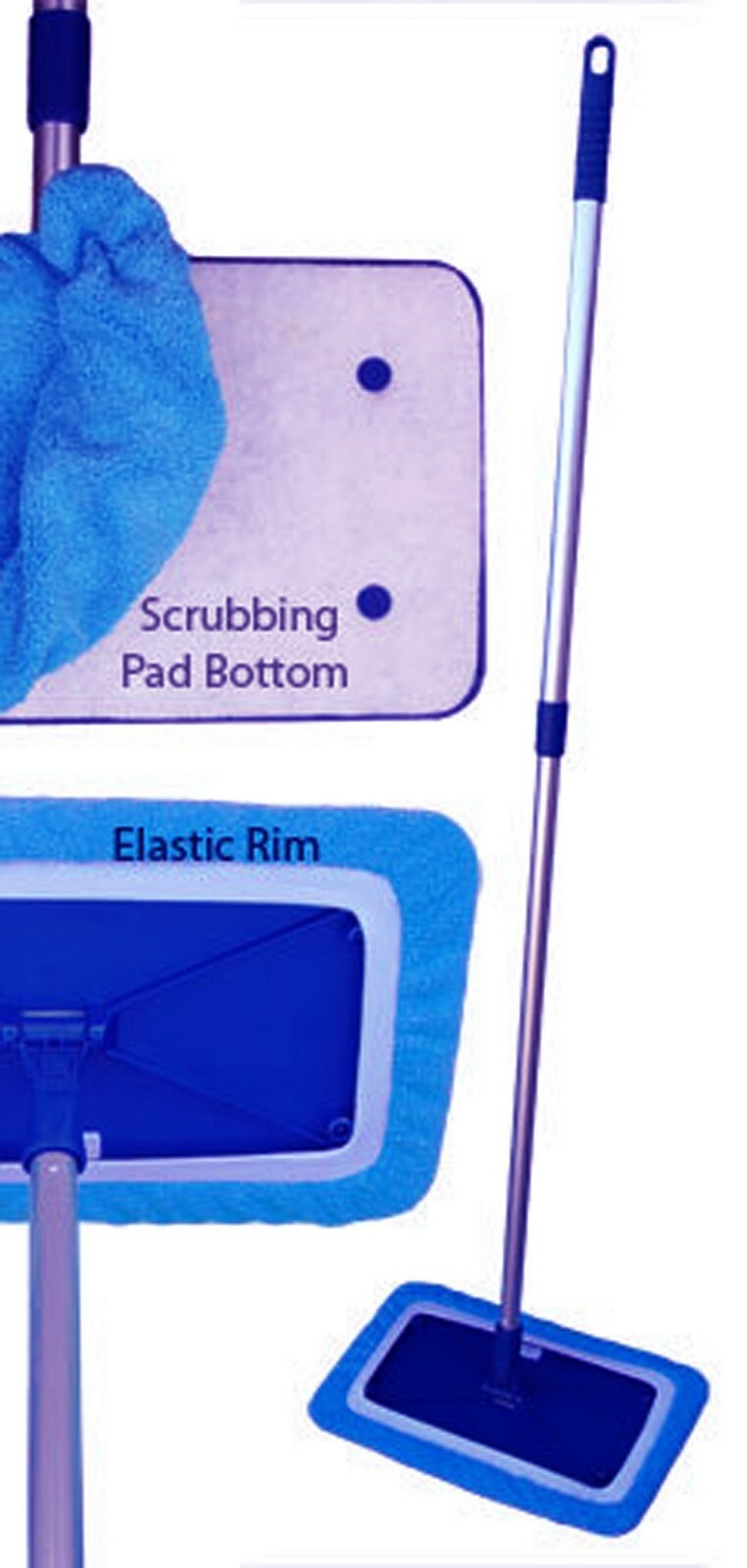 New Microfiber Mop Kit (8″x15″) Swivel Mop Base with 4 Covers Free Shipping!