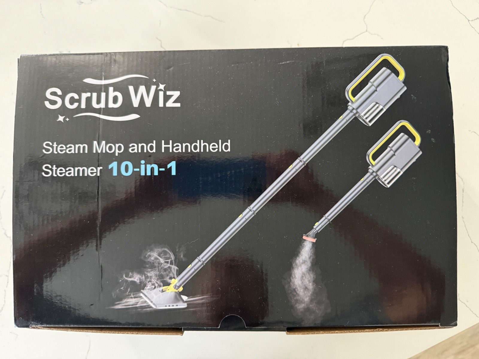 Scrub Wiz Steam Mop and Handheld Steamer 10-in-1 Everything To Clean Your Home