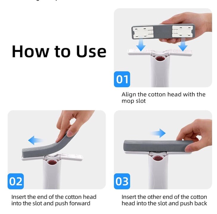 Portable Self-Squeeze Mini Mop, Quick Clean Small Mini Mop, Strong Absorbent