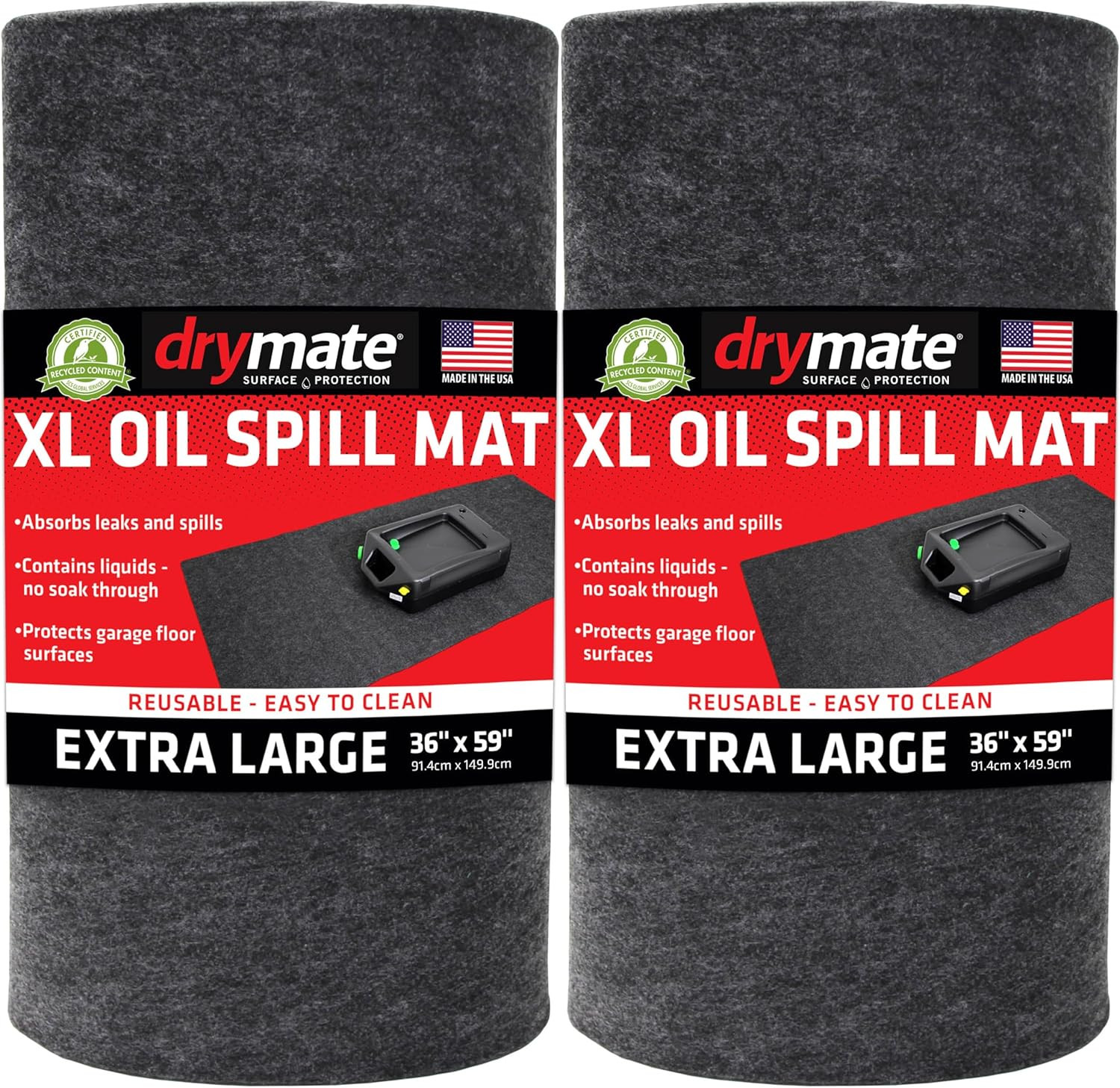 XL Oil Spill Mat , Premium Absorbent Oil Pad, Reusable, Washable