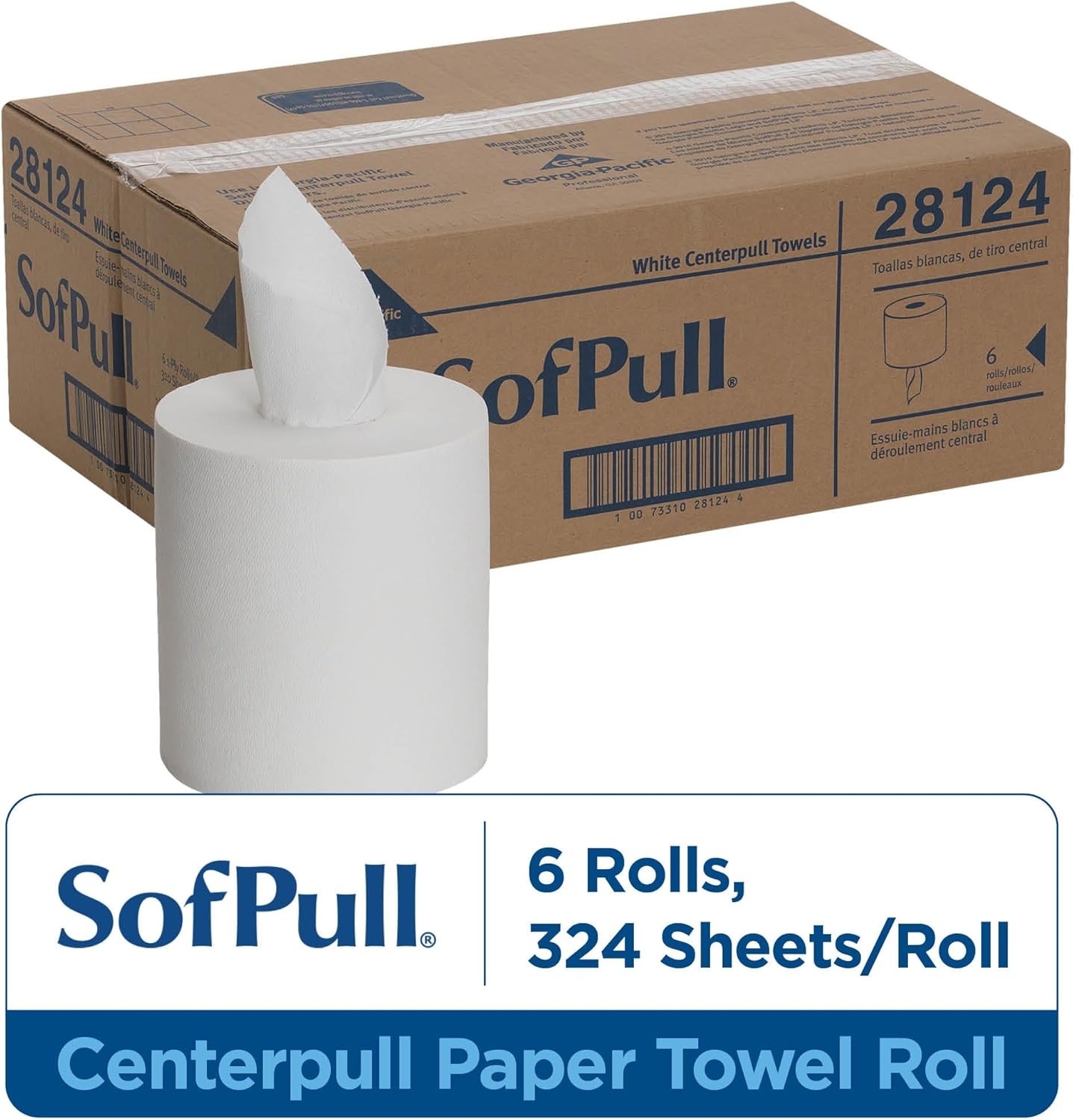SofPull Centerpull Regular Capacity Premium Paper Towel, White, 28124, 324