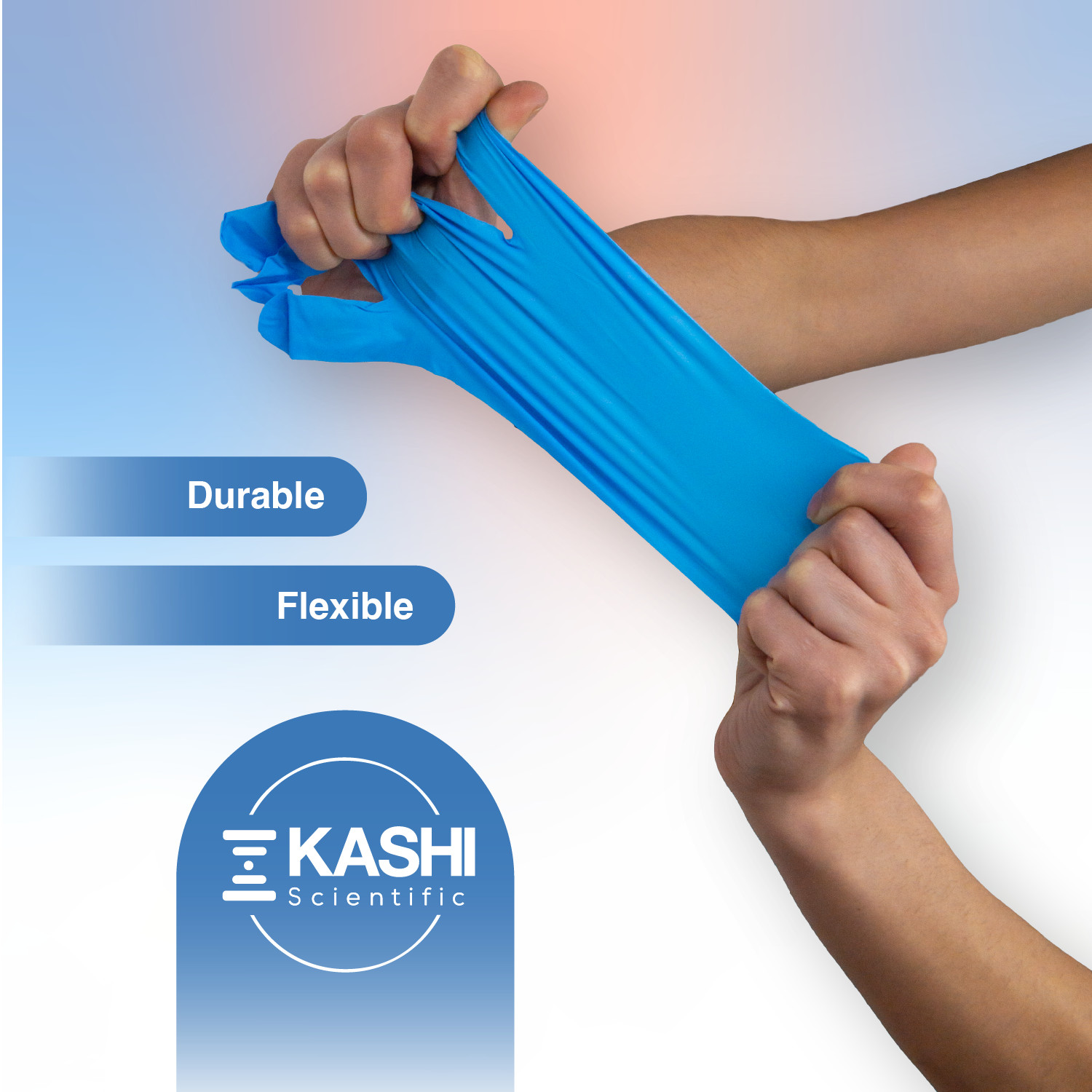 Kashi Scientific Medical Exam Nitrile Gloves, Powder & Latex Free – XS/S/M/L/XL