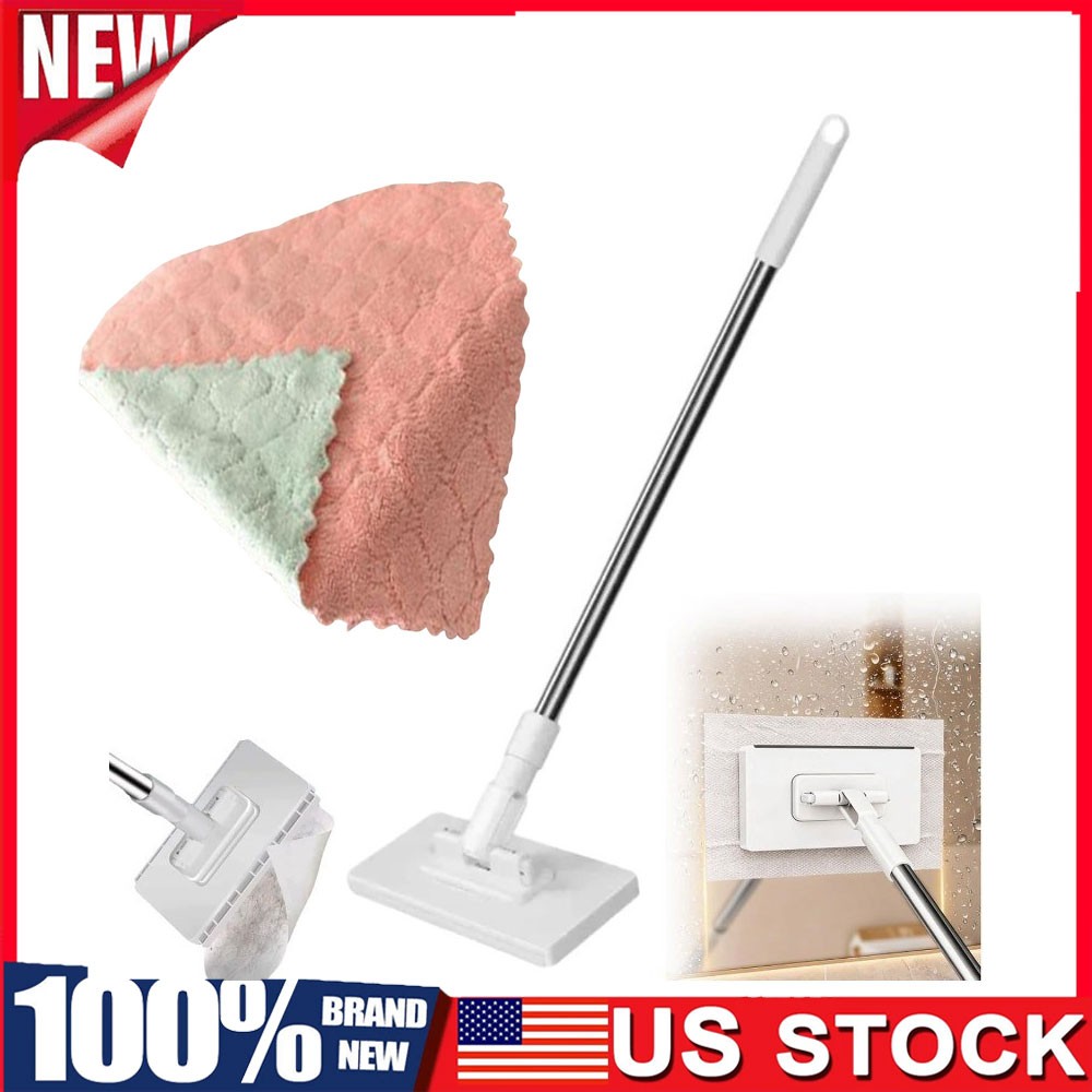 Snap Grip Mini Mop, No-Touch Disposable Lazy Mop, Easy Mopping Flat Dust Mop US