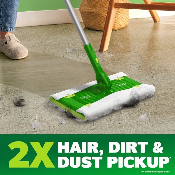Unscented Sweeper Hair Magnet Deluxe Starter Kit Floor Cleaners – 9pc