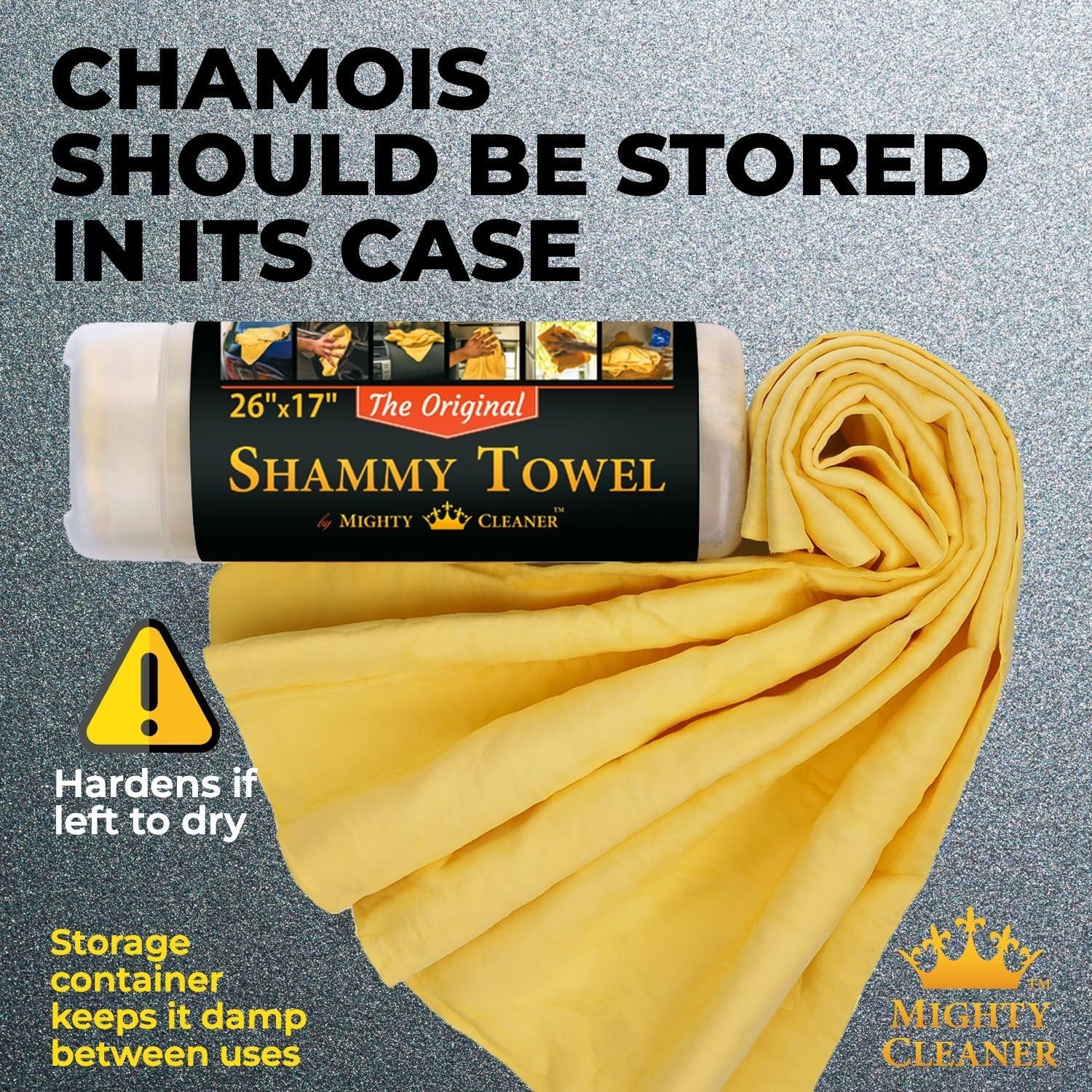 Shammy Cloth for Car Drying – 26”x17” – Super Absorbent Chamois Towel for Car…