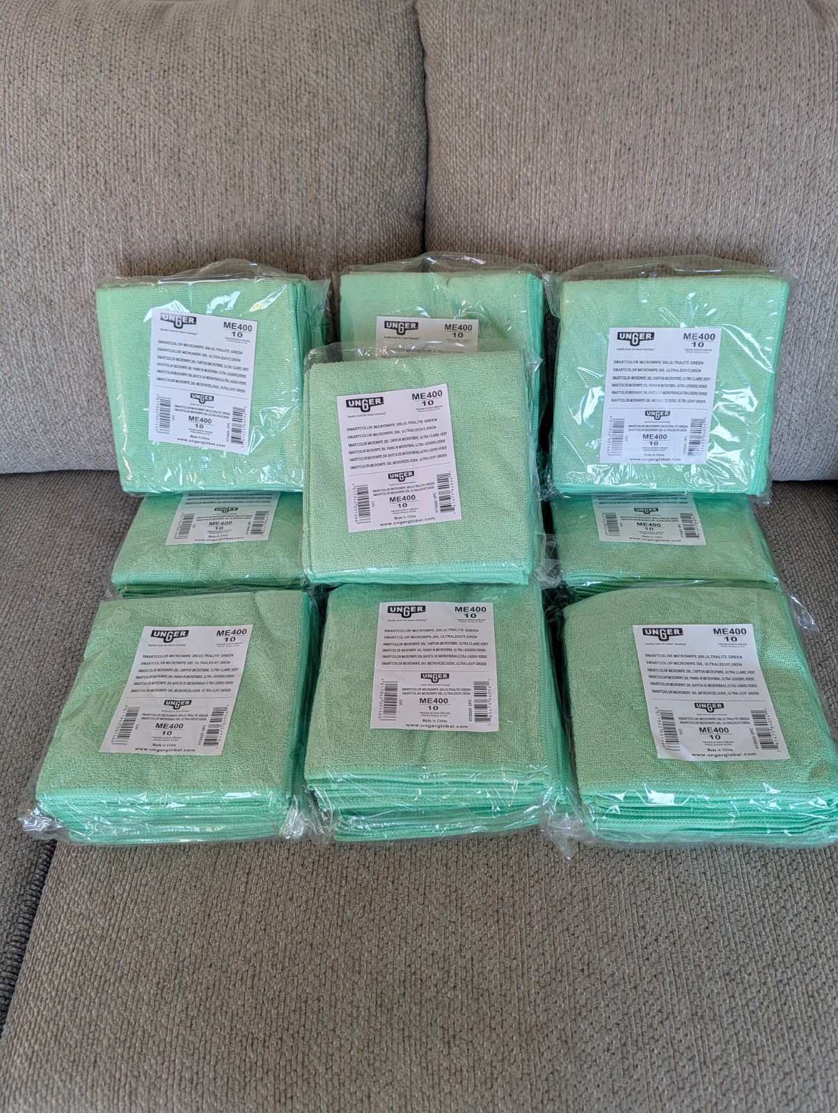 Unger Commercial Microfiber Cleaning Cloth, 10 Pack – MicroWipe 400 Heavy Du..