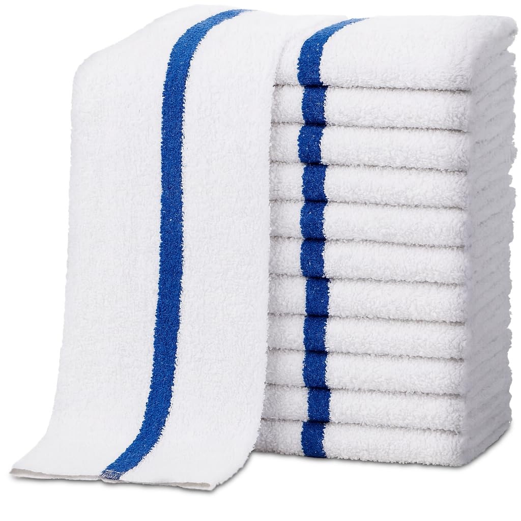 Bar Mop Towels – 12 Pack (16″x19″) – 100% Cotton High Absorbency Kitchen Towe…