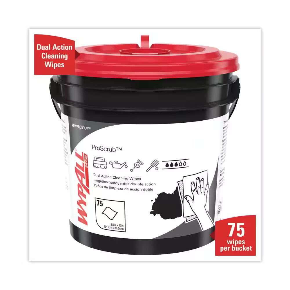 Power Clean Proscrub Green 9.5 In. X 12 In. Citrus Scent Pre-Saturated Cleaning