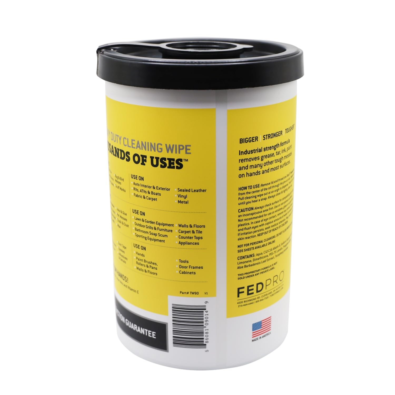 Tub O’ Towels Heavy-Duty Cleaning Wipes 90 Count Canister 2-Pack