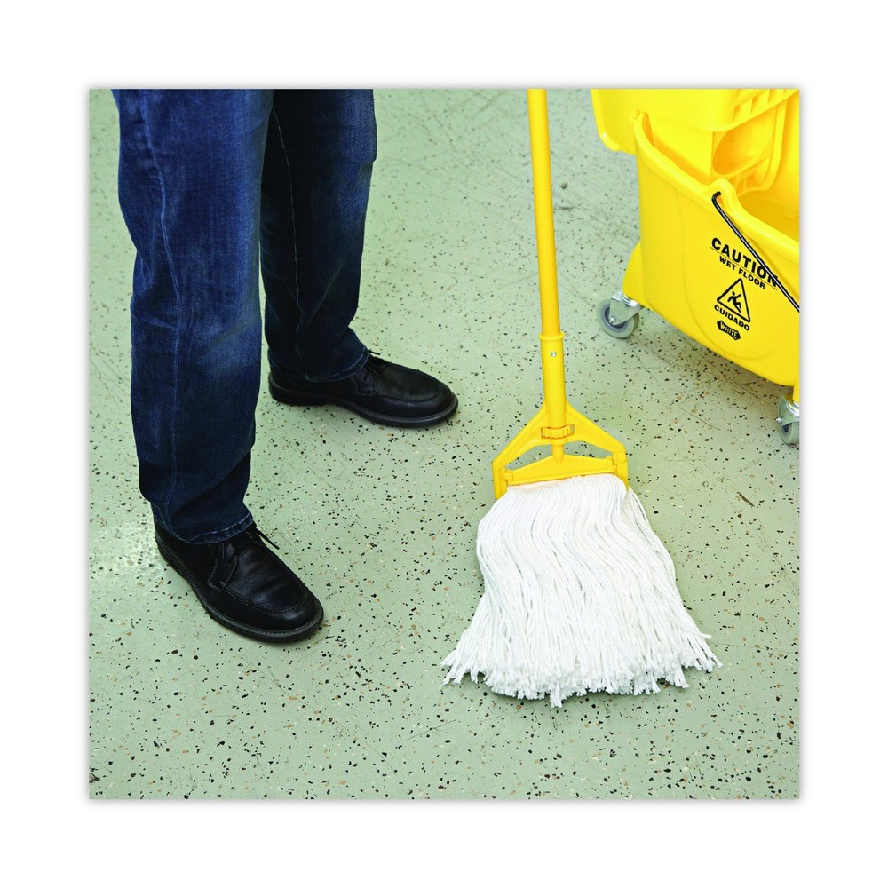Boardwalk 216RCT 16 oz. Rayon Premium Cut-End Wet Mop Heads – White (12/Ct) New