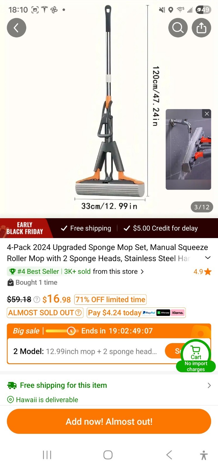 1 Mop And Brand New Mophead Refill