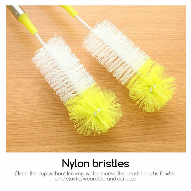 New Bendable Long-handled Brush Bottle Cup Cleaning Brush Scrubbing Cleaner Pot