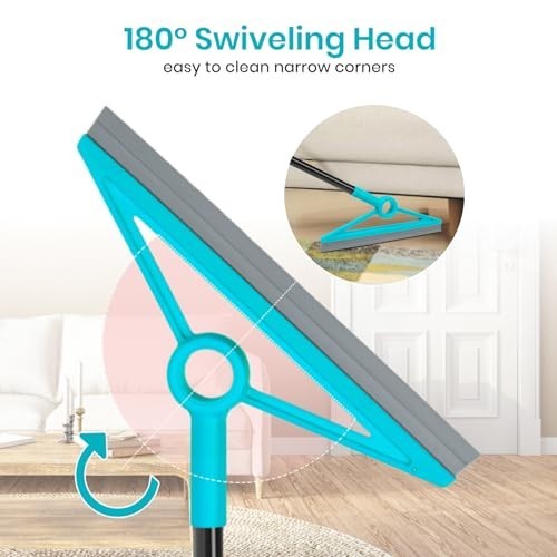 Multifunctional Air Broom for Dust, Hair & Liquids – Removable Rubber Strip Sque
