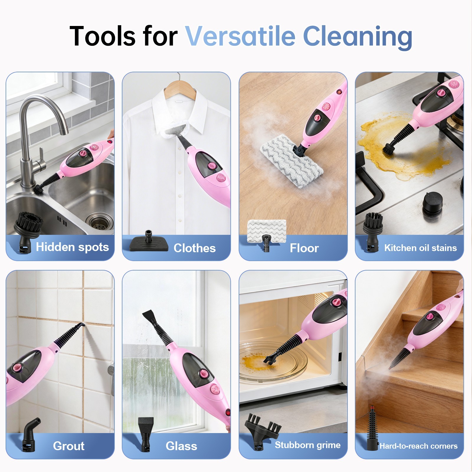 Household Steam cleaner Pet Steam Mop with Multi-Purpose Cleaning Tools