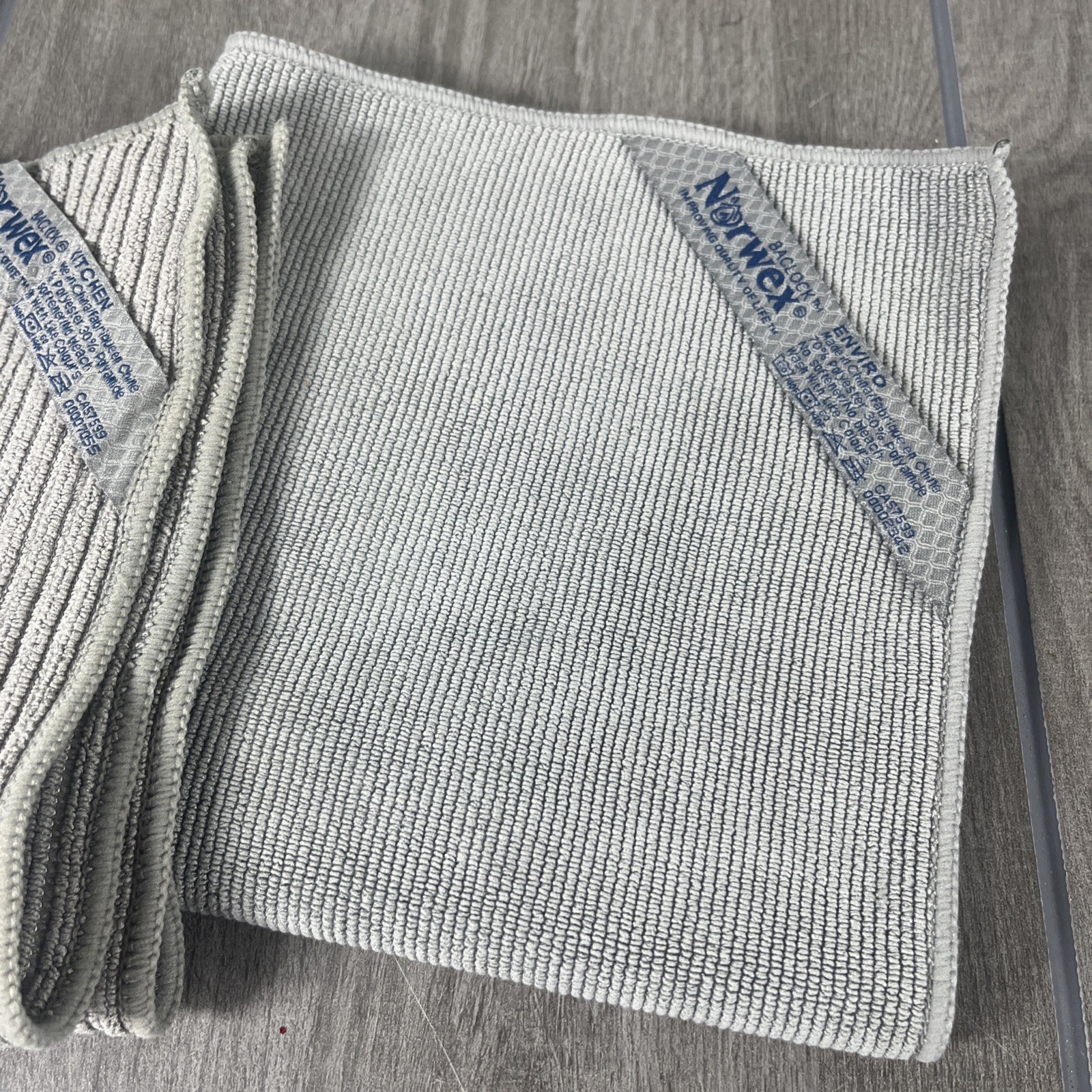 Norwex Graphic Kitchen Cloth And EnviroCloth With BacLock