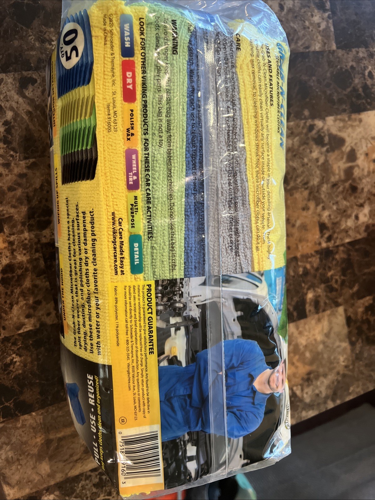 MyRide Grab-A-Rag Reusable Microfiber Rags – 50 Count