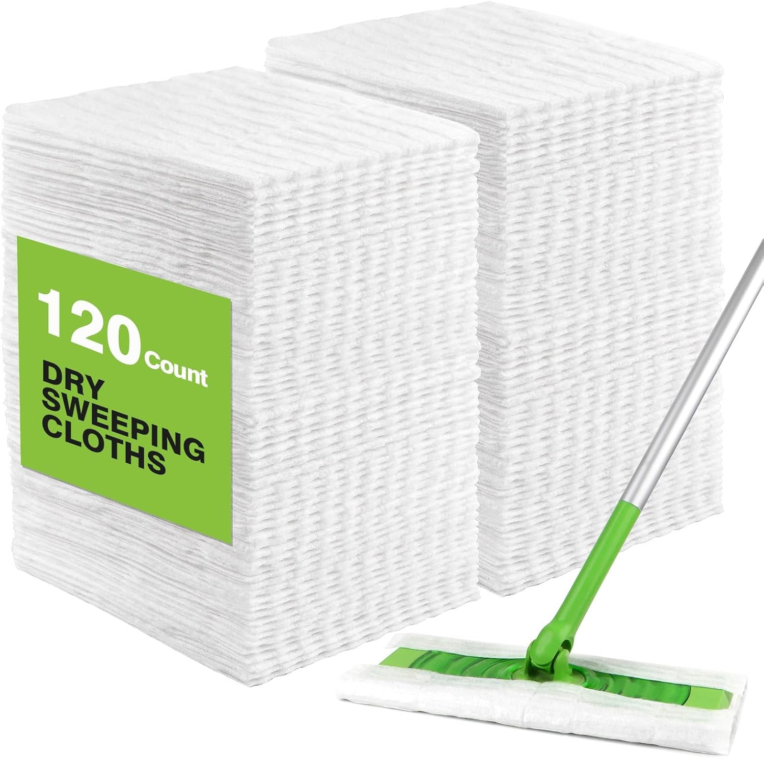 64 Dry Sweeper Refills Compatible with Swiffer Mop Pads Unscented Floor Cloths