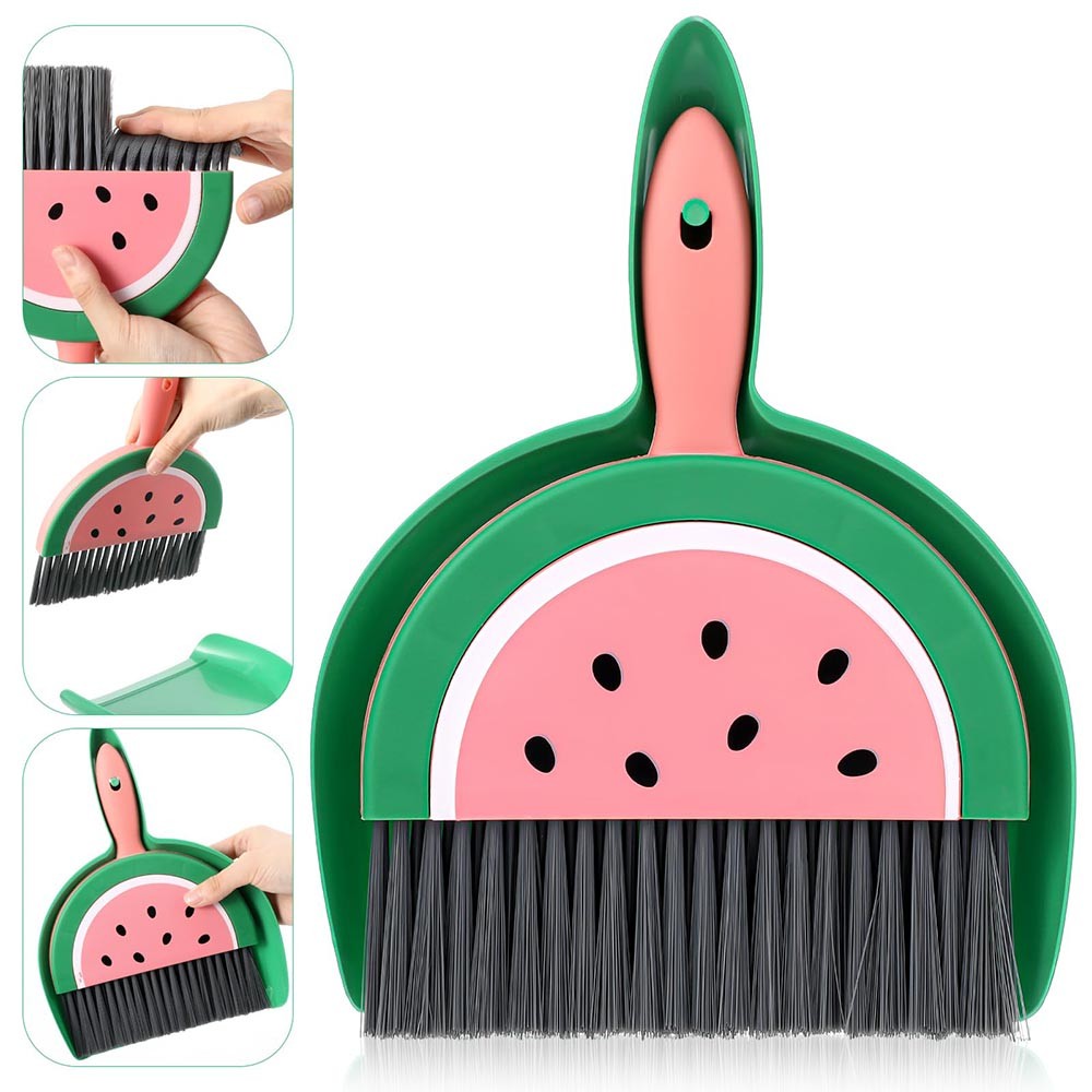 Lightweight Portable Sturdy Easy-To-Use Reusable Washable Desktop Mini Broom Set