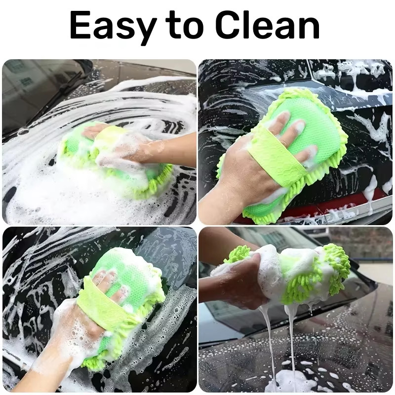 Microfiber Car Washer Sponge Cleaning Car Care Detailing Brushes Washing Towel A
