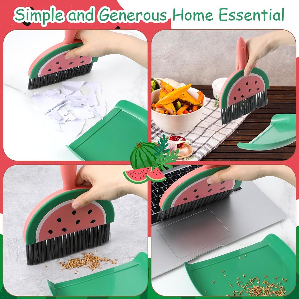 Lightweight Portable Sturdy Easy-To-Use Reusable Washable Desktop Mini Broom Set