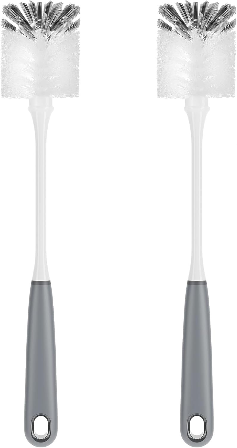 MR.SIGA Bottle Brush, 2-Pack, Long Handle, Non-Scratch Cleaner