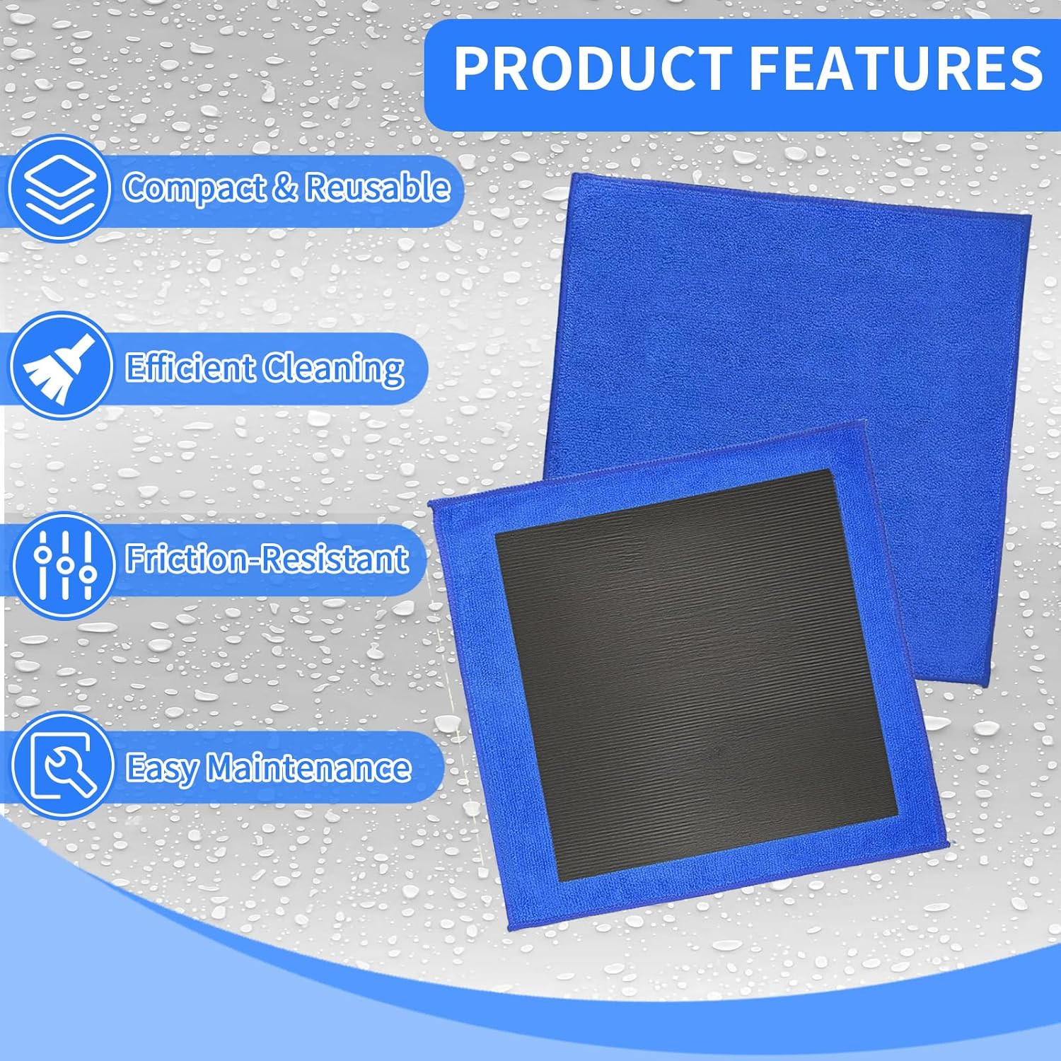 2 Pack Clay Towel Auto Detailing 12 x 12 Inch Fine Grade Clay Bar Towel for Car