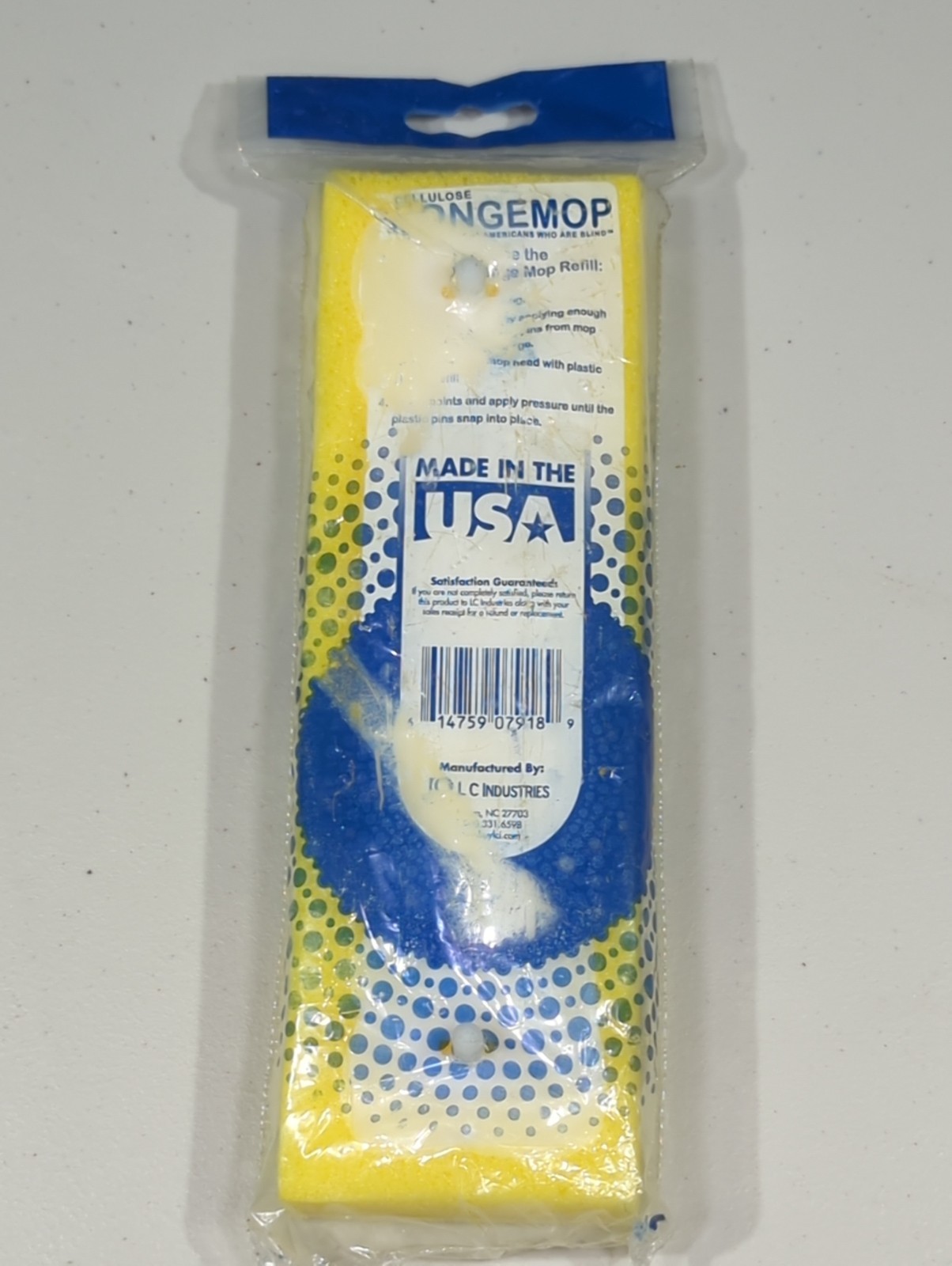 Cellulose Spongemop Refill Type G Yellow Long Lasting Sponge Mop Made in USA