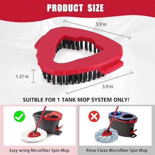 2 Pack Scrub Brush Replacement Head for O Cedar EasyWrin Spin Mop 1 Tank System,