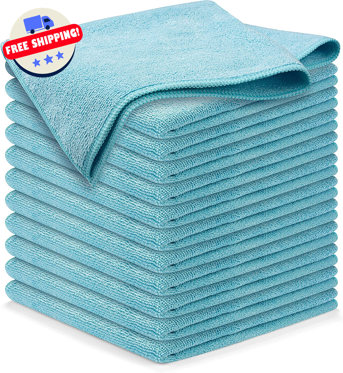 Microfiber Towel Cleaning Cloths 12 Pack Ultra Absorbent Streak-Free 12.5″x12.5″
