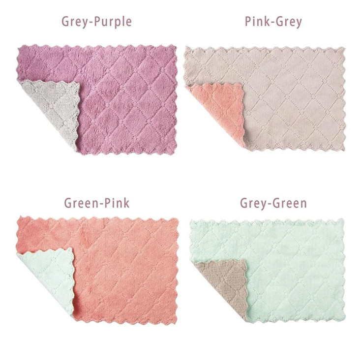 10pcs Microfiber Kitchen Towels Random Colors Super Absorbent Cleaning Cloths