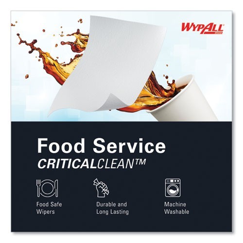 WypAll X70 Foodservice Towels, Kimfresh Antimicrobial, Unscented, White, 300/CT