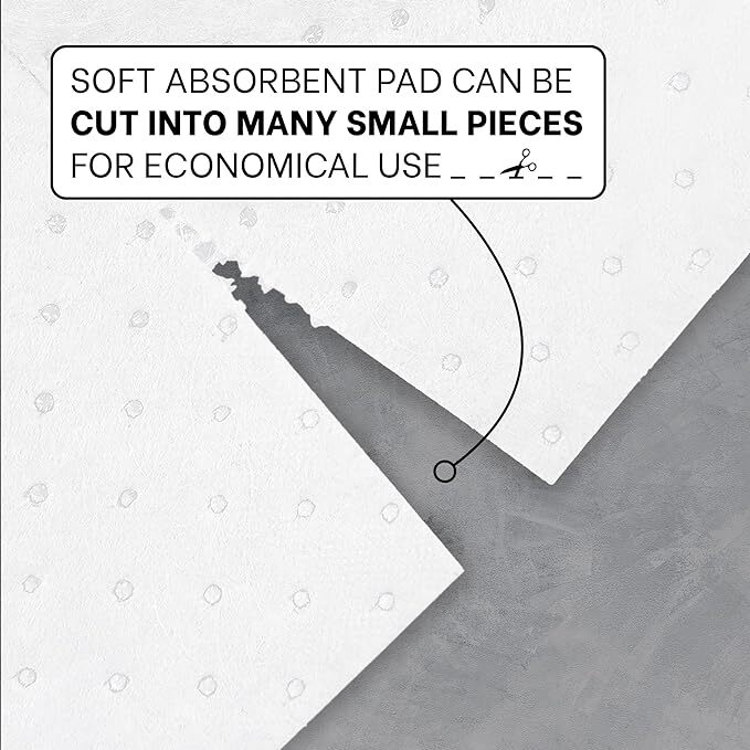 ATERET Oil Pads, Mats 15″ x 18″ – 100 Oil Absorbing Pads I White and Grey