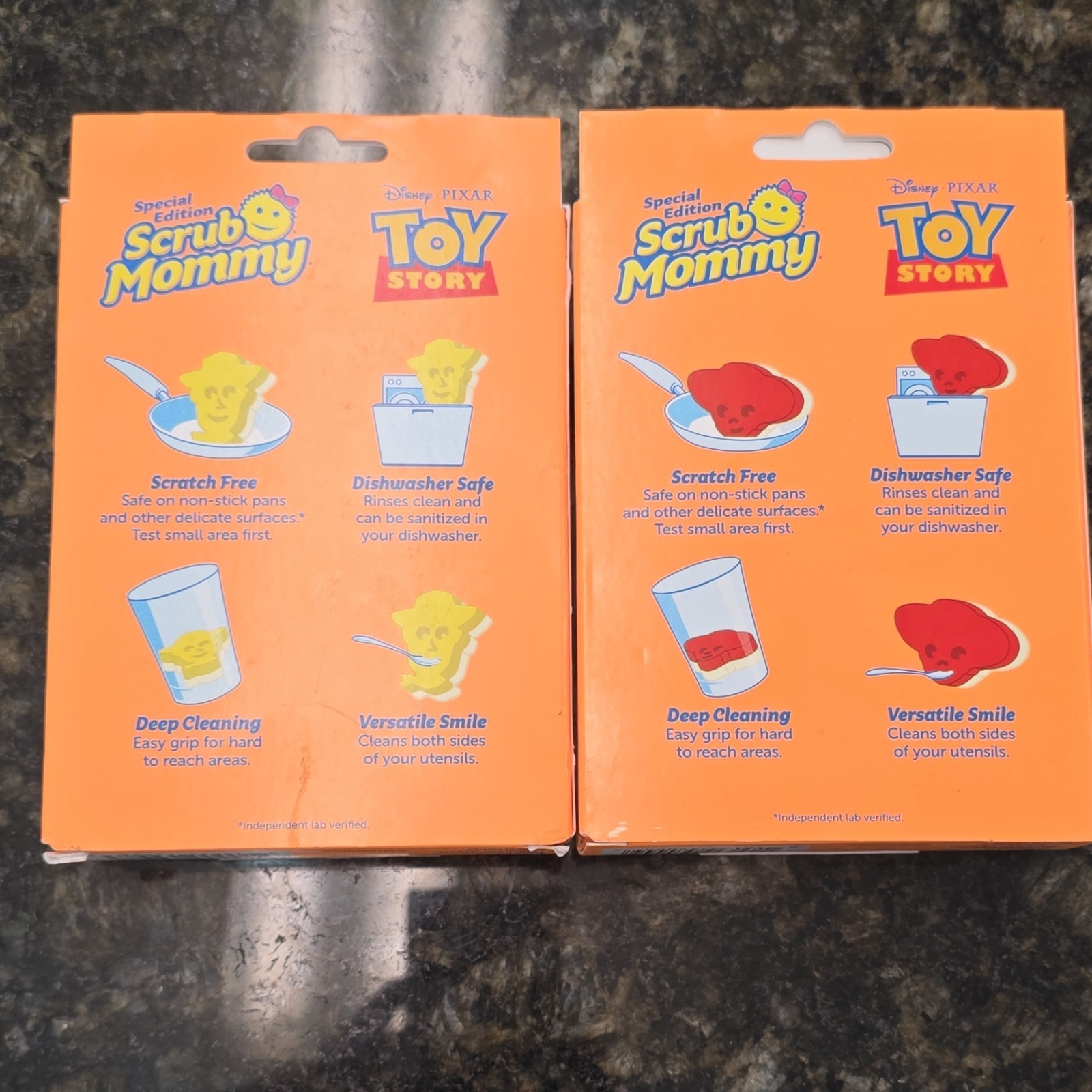 Scrub Daddy Scrub Mommy Toy Story Sponge 2-Pack Yellow/Red Scratch Free
