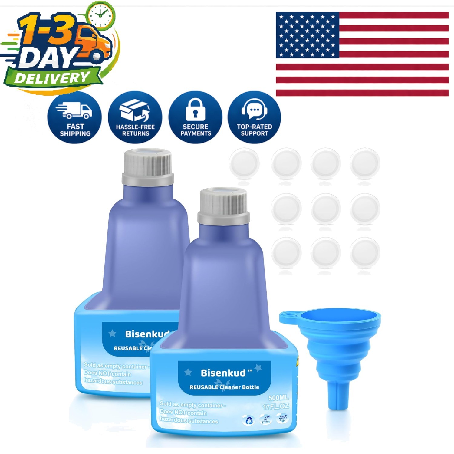 500ml Refillable Bottles for Swiffer WetJet – 2 Pack, Durable & Cost-Effective