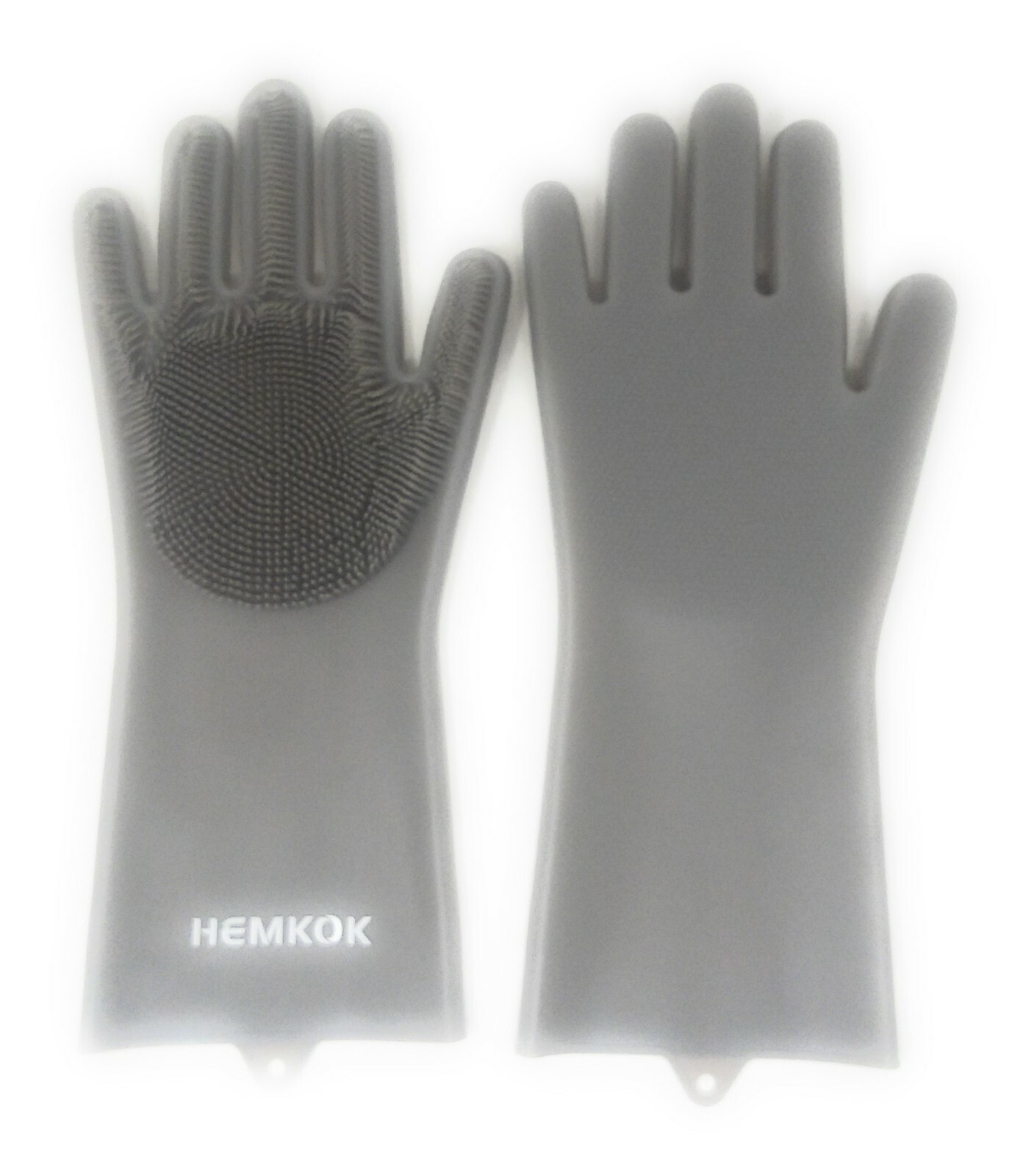1 pair Silicone Dishwashing Multipurpose House Cleaning Gloves W/Scrubber