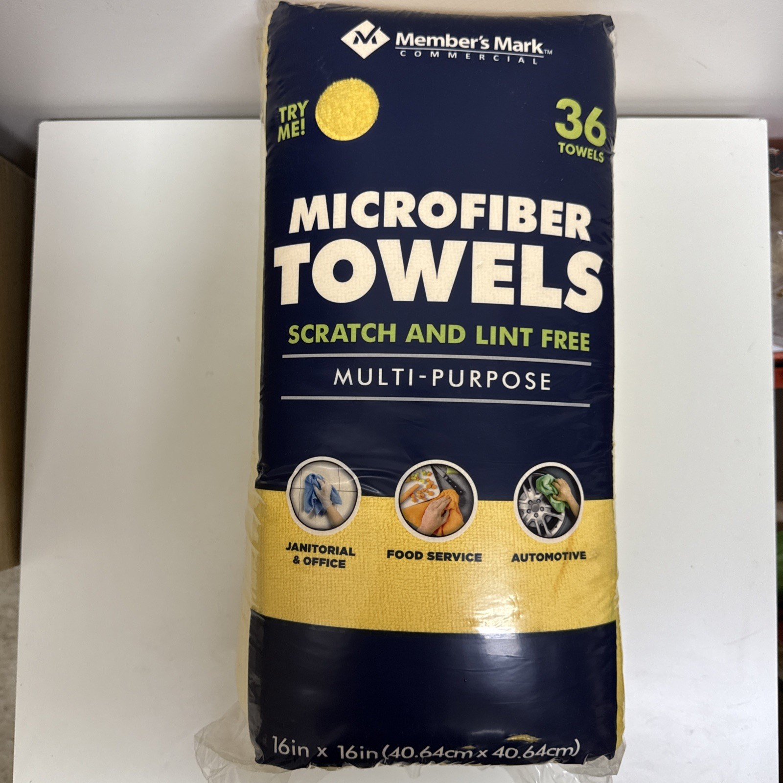 Member’s Mark 16 X 16 Microfiber Towels, 36 Count (yellow)