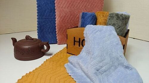 20pcs of 10×10 in microfiber soft absorbent kitchen cleaning towels, rags