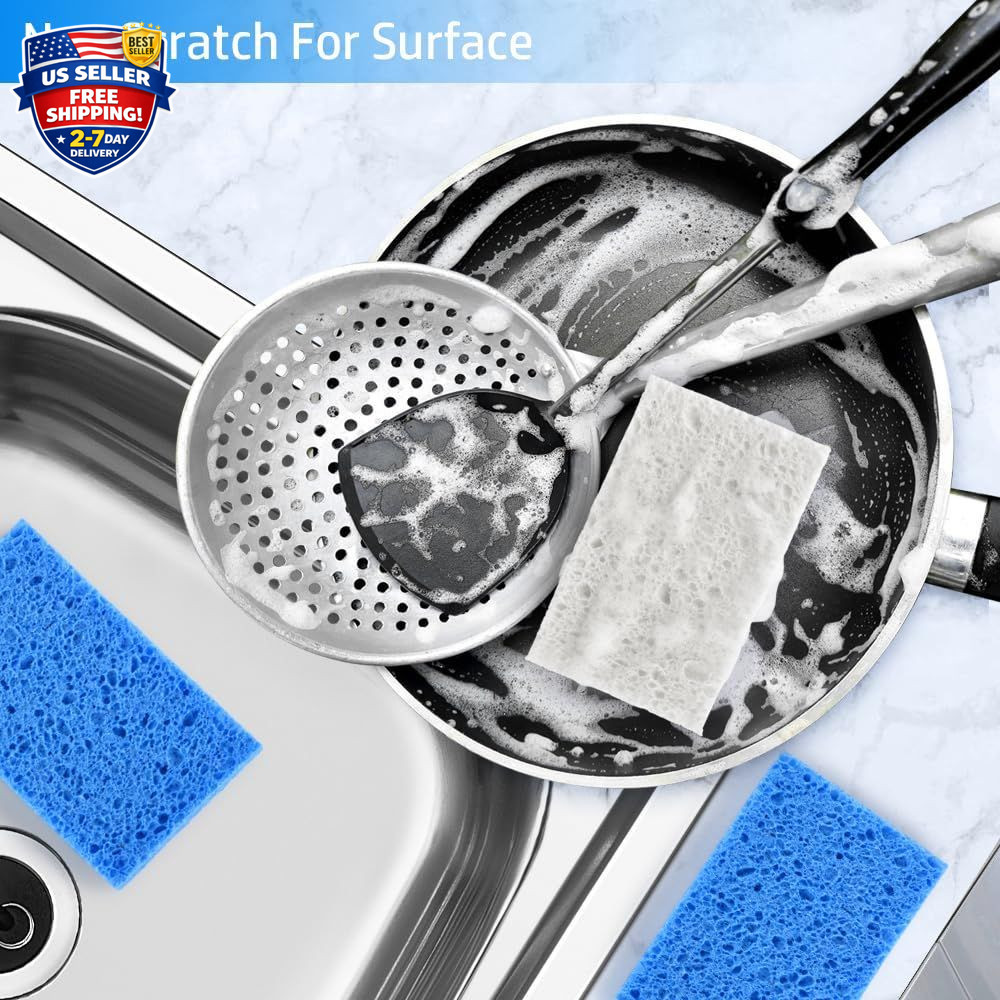 8PCS Compressed Kitchen Sponges for Household Use, Zero Scratch Scrub