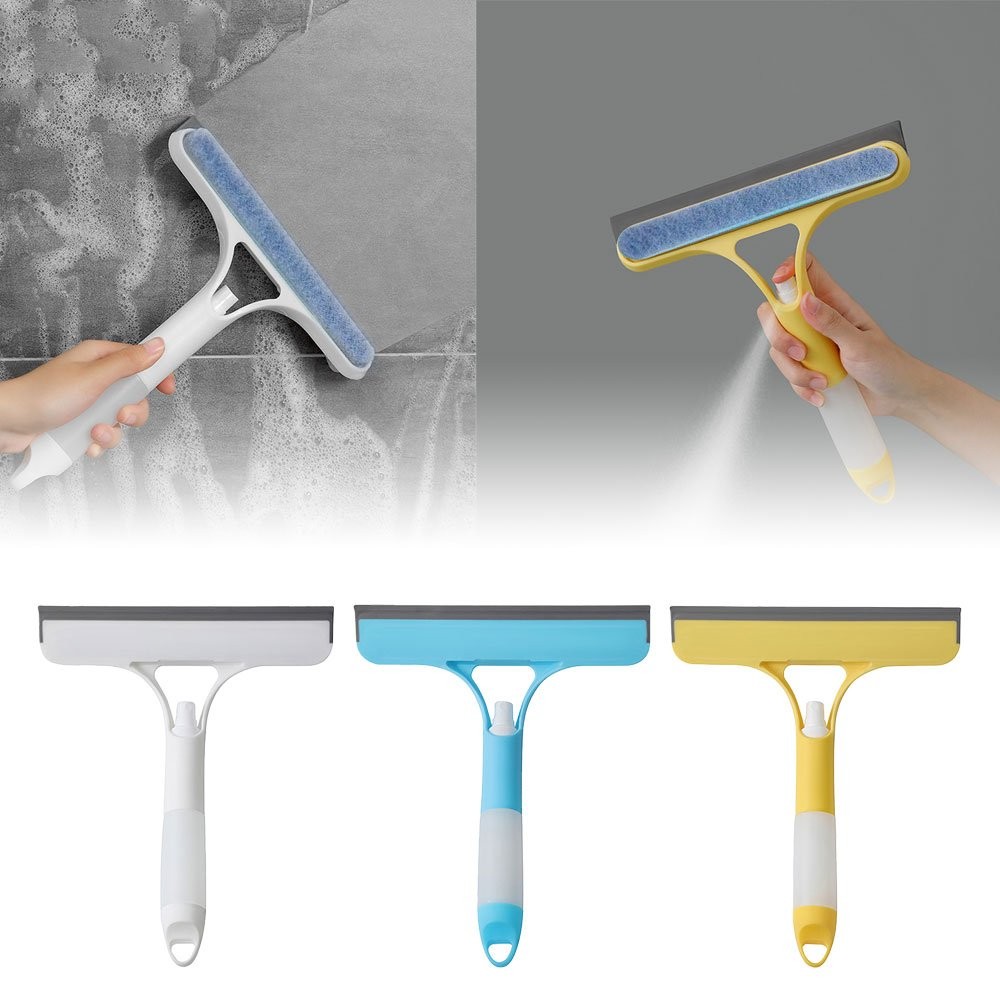 3 in 1 Spray Scraper Wipe Window Squeegee Glass Cleaner Shower Household Tools
