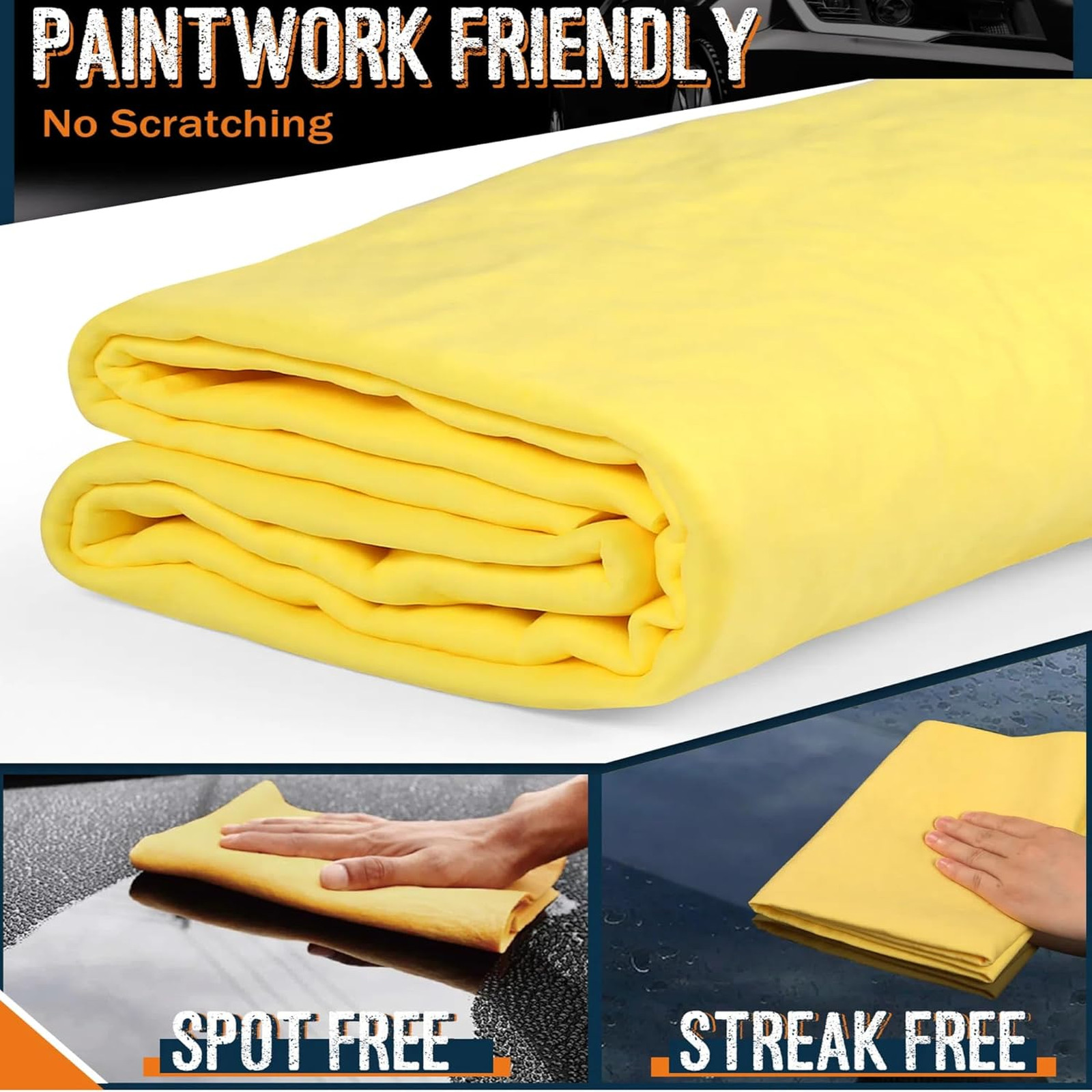 Car Shammy Towel 2 Pack 26×17 Inches Super Absorbent Soft Reusable Microfiber