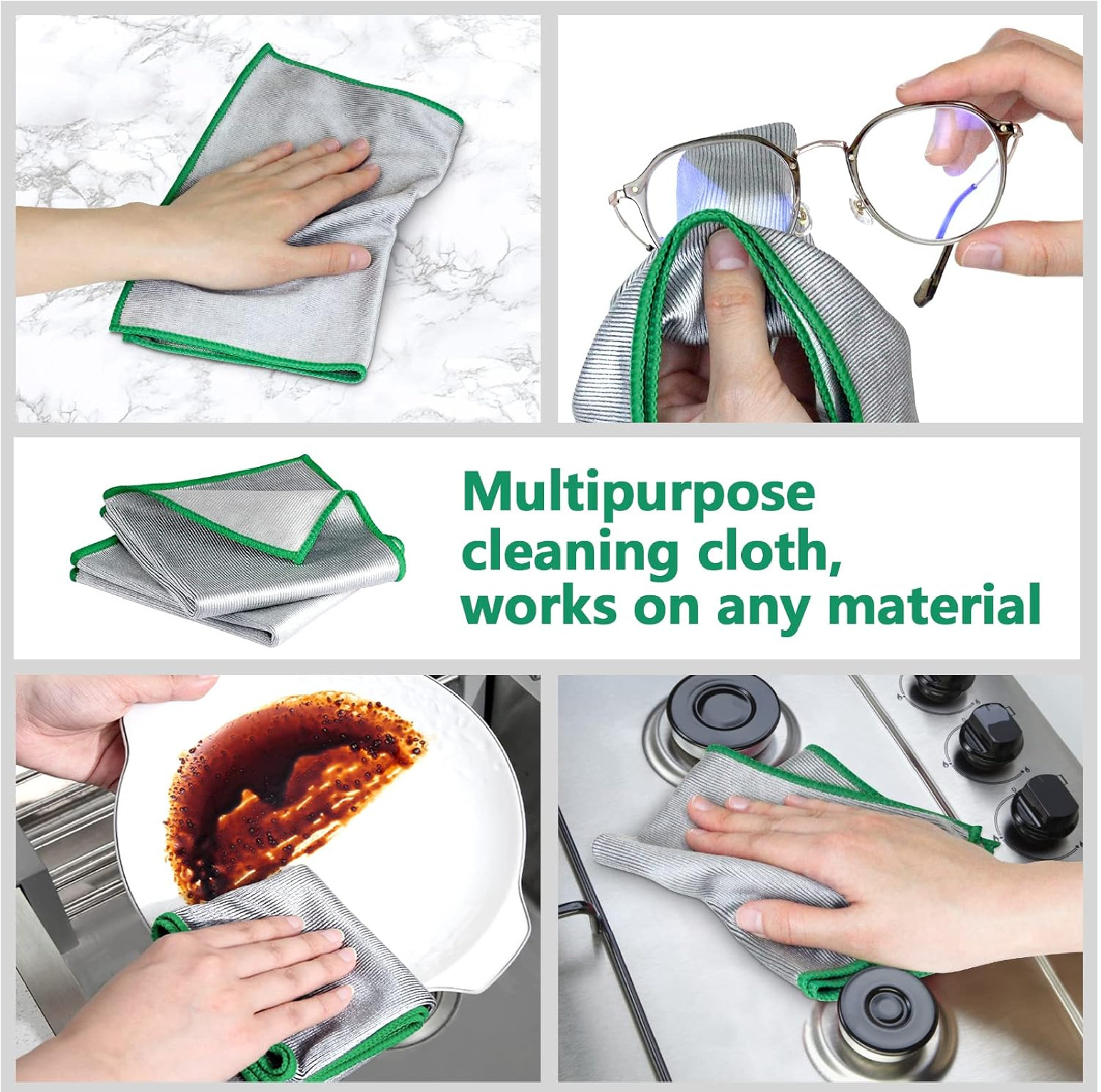 Glass Polishing Cloth Streak Free Miracle Cleaning Cloth Lint Free Microfiber