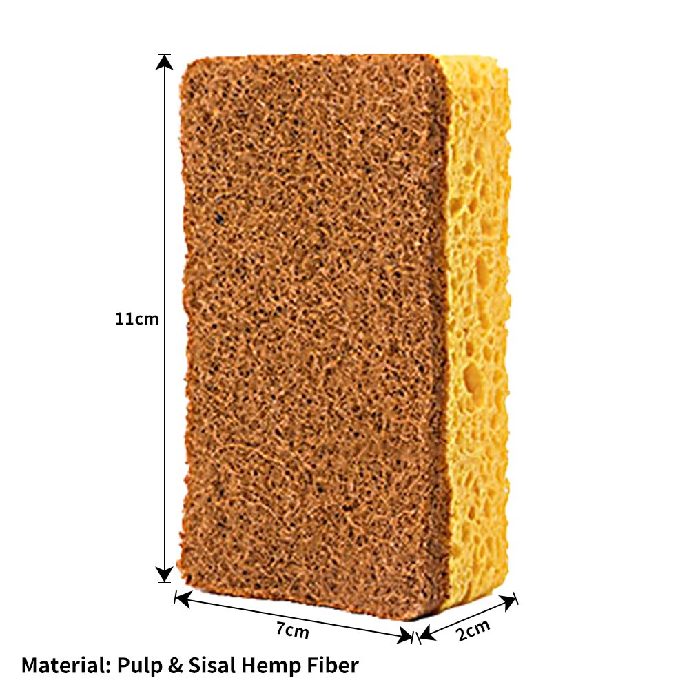 Anti-scratch sponge sisal fiber wiping sponge cleaning pad tableware cleaner JQ