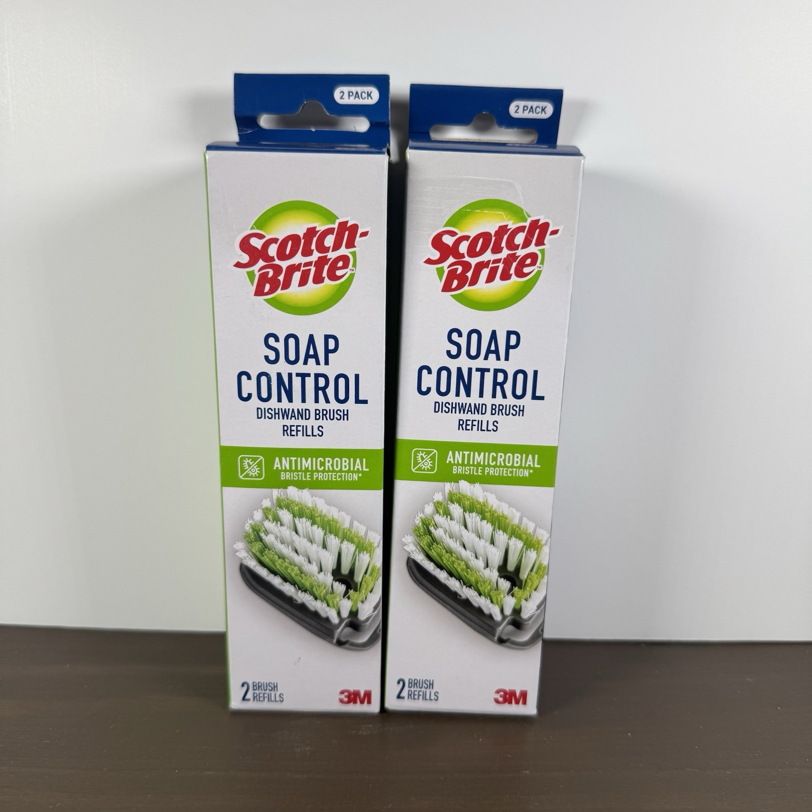 Scotch-Brite Unisex Dishwand Refills Soap Control White Green – 2 Pack – New