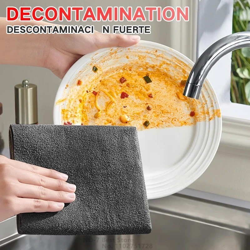 5pcs Microfiber Magic Glass Cleaning Cloths Streak-Free for Windows & Mirrors