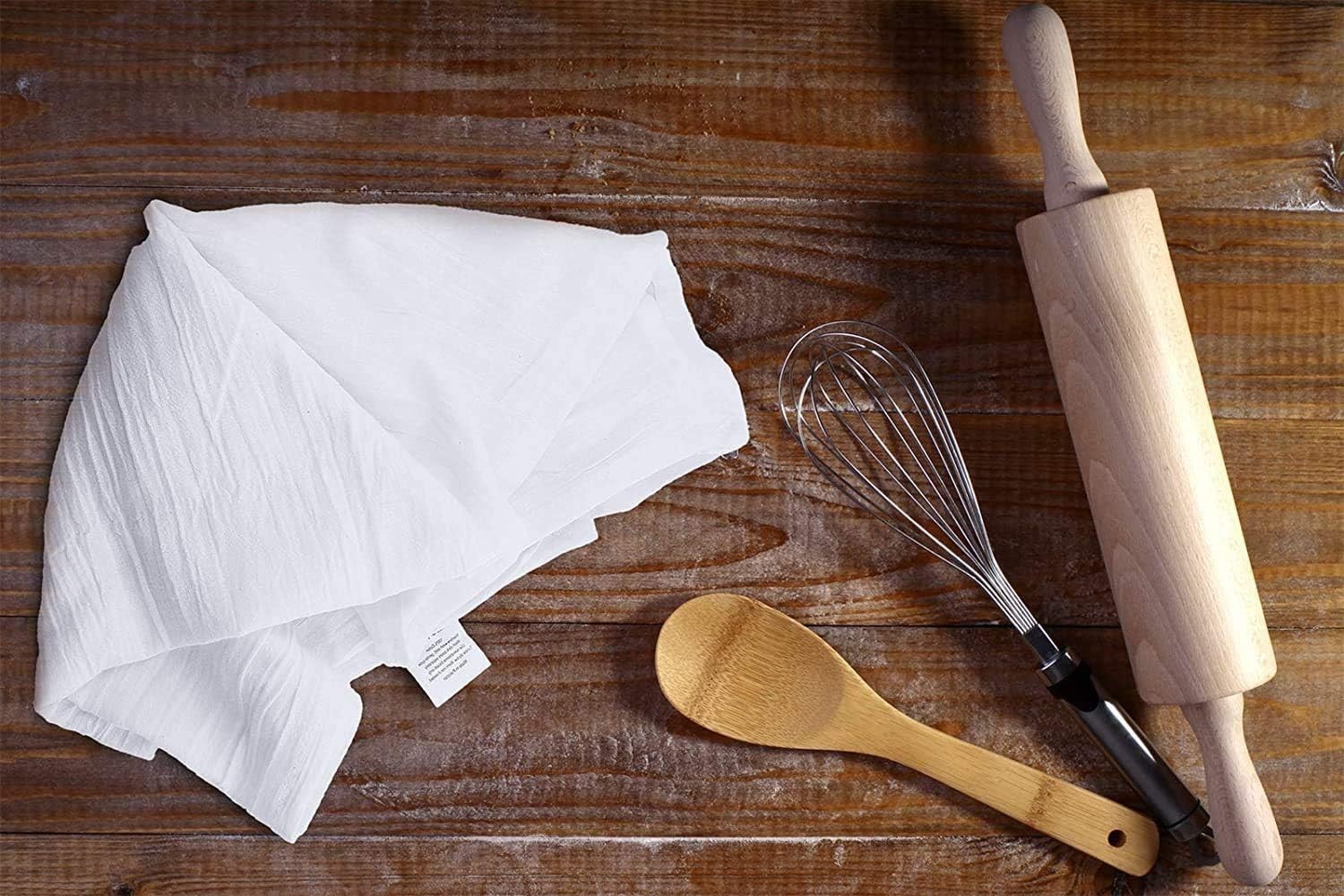 Simpli-Magic Flour Sack Kitchen Towels 24″x24″ (12 Pack) – 100% Cotton,