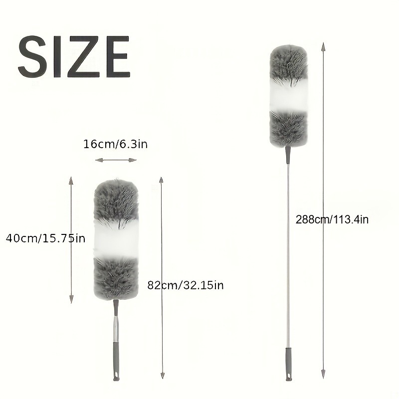 1pc Telescopic Microfiber Dusting Duster, Scratch-Resistant with Bendable…